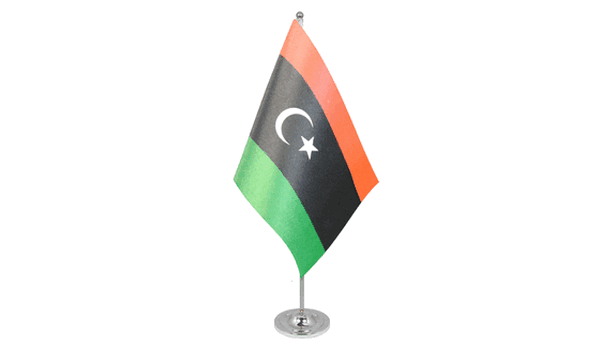 Libya New (Kingdom) Satin Table Flag